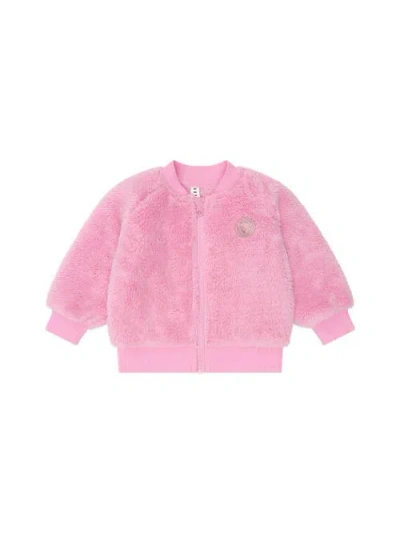 Huxbaby Varsity Huxette Fur Jacket In Red