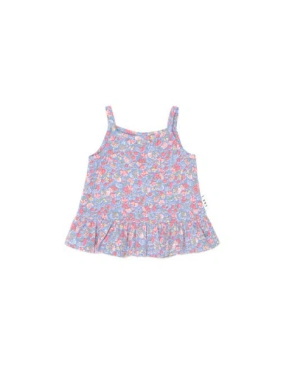 Huxbaby Kids'  Vintage Floral Peplum Top In Multi