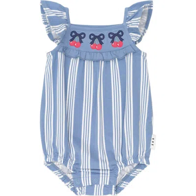 Huxbaby Vintage Stripe Cherry Romper In Multi