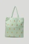 Hvisk Borsa Tote Dale Verde Menta Con Ricami In Verde