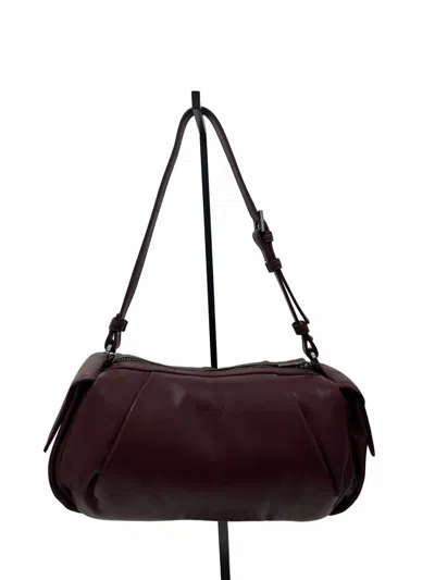 Hvisk Women's Elbie Shoulder Bag In Burgundy In White