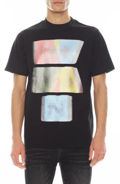 Hvman Blur Graphic T-shirt In Black