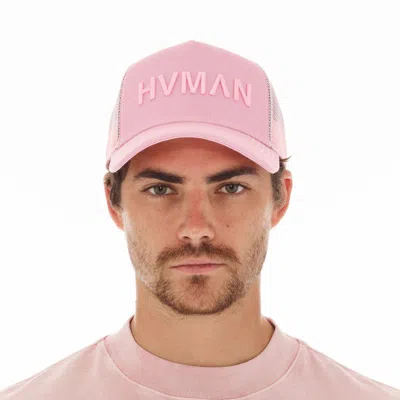 Hvman Chosen To Prevail Hvman Mesh Trucker Cap In Coral In Pink
