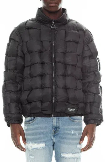 Hvman Convertible Quilted Puffer Jacket In Black