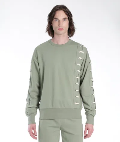HVMAN CREW SWEATSHIRT IN ASPEN LACE
