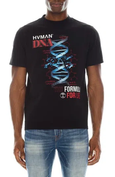 Hvman Dna Graphic T-shirt In Black