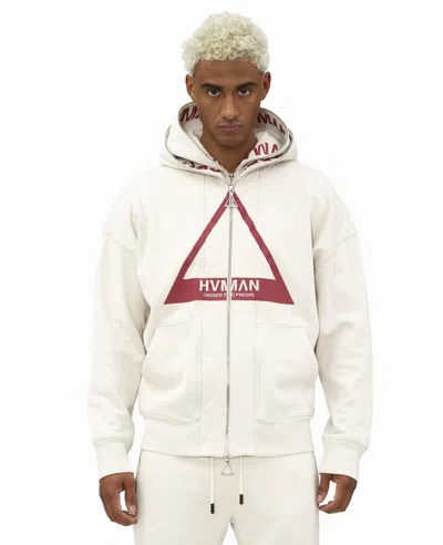 HVMAN DOUBLE HOOD SWEATSHIRT IN CREAM