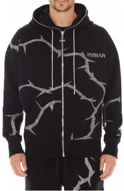 Hvman Embellished Zip-up Hoodie
