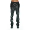 Hvman Faux Leather Jogger In Black In Black
