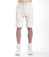 Hvman French Terry Sweatshort In Cream In Neutral