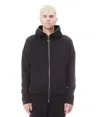 Hvman Full Zip Hoodie In Black In Black