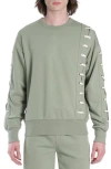 Hvman Lace-up Sweatshirt In Green Lace