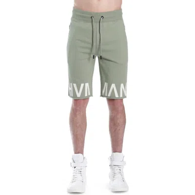 Hvman French Terry Sweatshort In Green