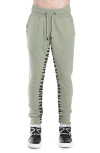 Hvman Logo Knit Track Pants In Green