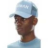 Hvman Logo Trucker Hat In Dusk Blue