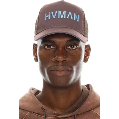 Hvman Logo Trucker Hat In Pinecone