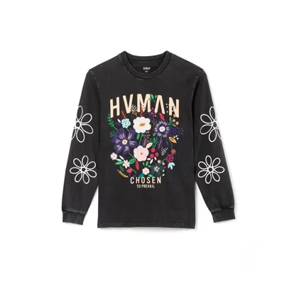 Hvman Long Sleeve Crew Neck Tee In Multi