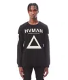 Hvman Long Sleeve Crew Neck Tee In Black In Black