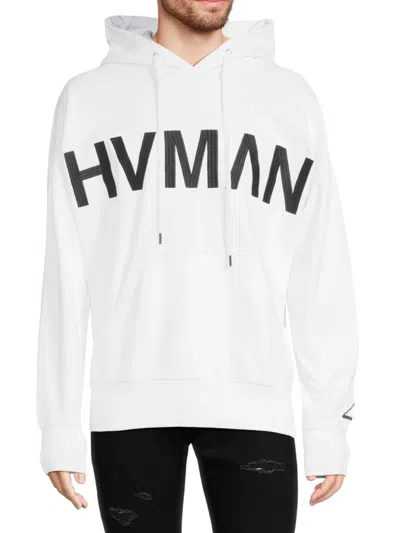 Hvman Men's Chosen To Previal Logo Pullover Hoodie In White