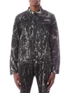 Hvman Mk2 Paint Splatter Denim Jacket In Black Opium