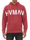 Hvman Logo Waffle Knit Pullover Hoodie In Rosewood