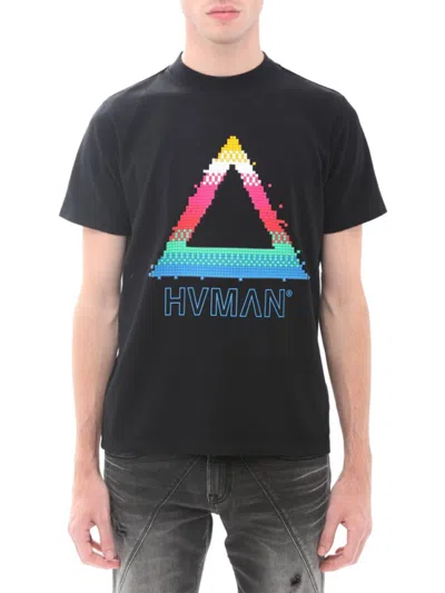 Hvman Men's Triangle Logo T-shirt In Black