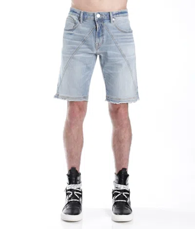 Hvman Mero Slim Short In Acid In Blue