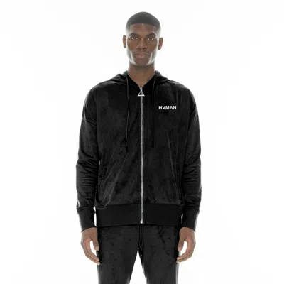 Hvman Microfiber Hoodie In Black