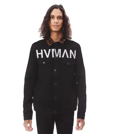 HVMAN MK1 DENIM JACKET STRIPE IN BLACK