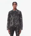 Hvman Mk2 Paint Splatter Denim Jacket In Black