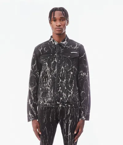 HVMAN MK2 DENIM JACKET IN BLACK OPIUM