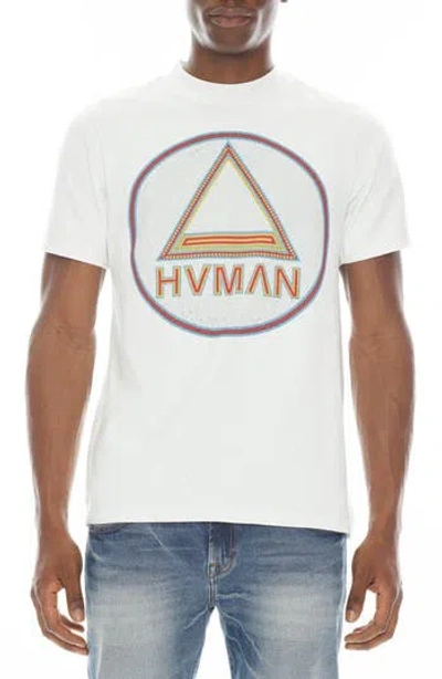 Hvman Mosaic Logo Graphic T-shirt In White