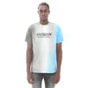 Hvman Ombré Stripe Cotton Logo Graphic Tee In Multi
