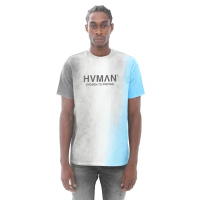 HVMAN NOVELTY TEE "BLACK HOLE" IN INDIGO BUNTING TYE DYE