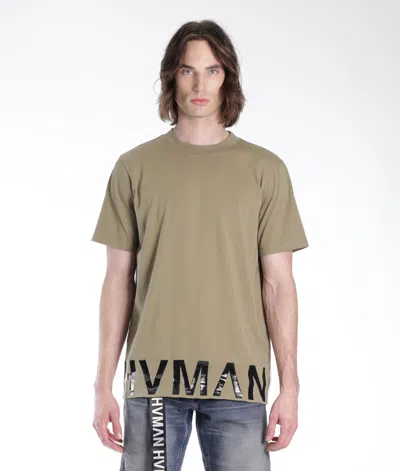 HVMAN NOVELTY TEE HVMAN HEM IN SAGE