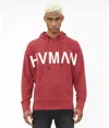 Hvman Logo Waffle Knit Pullover Hoodie In Pink