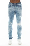 HVMAN HVMAN STRAT RIPPED SUPER SKINNY JEANS