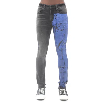 Hvman Strat Super Skinny Fit Jean In Crinkled In Blue