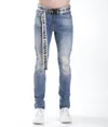 Hvman Strat Super Skinny Fit Jean W/white Belt In Lichen In Blue