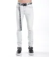Hvman Strat Belted Super Skinny Jeans In Blue