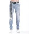 Hvman Strat Belted Super Skinny Jeans In Blue