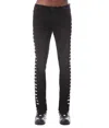 Hvman Straight Lace Punk Stretch Super Skinny Jeans In Black