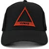 Hvman Triangle Logo Mesh Trucker Hat In Black