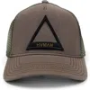 Hvman Triangle Logo Mesh Trucker Hat In Sage