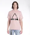 Hvman Triangle Cotton Logo Graphic Tee In Pink