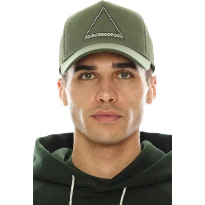 Hvman Triangle Logo Trucker Hat In Black Forest