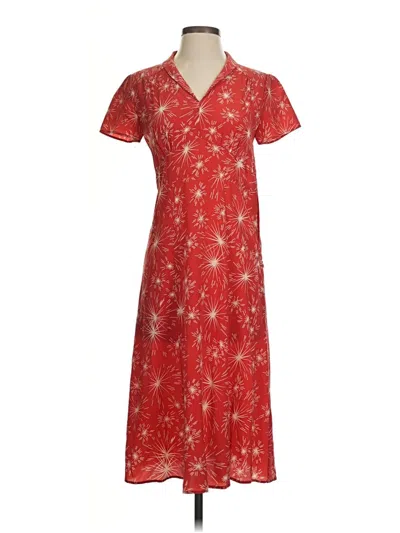 Pre-owned Hvn Casual Dress In Red