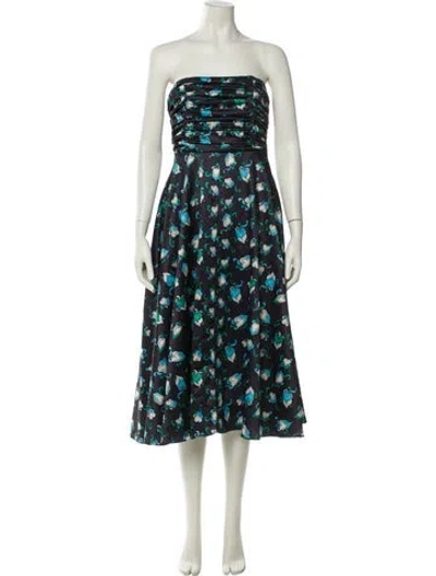 Pre-owned Hvn Floral Print Knee-length Dress In Multi