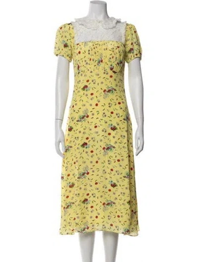 Pre-owned Hvn Floral Print Mini Dress In Multi