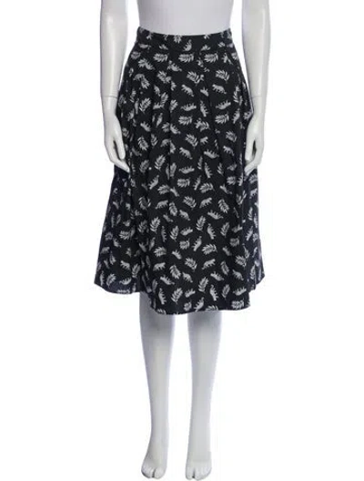 Pre-owned Hvn Printed Knee-length Skirt In Blue